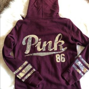 Victoria secret pink zip up hoodie medium